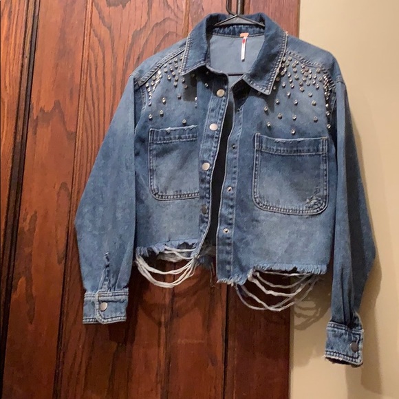 womens jean jacket with bling
